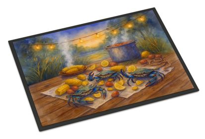 Crab Ready Doormat Front Door Mat Indoor Outdoor Rugs for Entryway, Non Slip Washable Low Pile, 18H X 27W