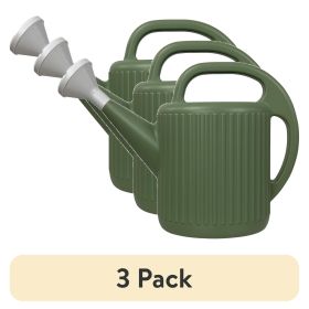 (3 pack) 2-Gallon Plastic Watering Can, Green