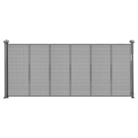 Retractable Baby Gate 34 in Tall Extend to 71 in Wide for Kids or Pets Gray
