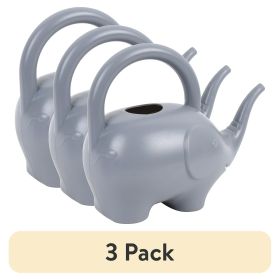 (3 pack) Gray Plastic Elephant Kids Watering Can