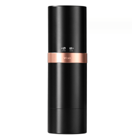 Portable coffee bean grinder texture Classic car wireless grinding 25 cup bean bin capacity 25g 5600mAh Mini charging automatic grinding cone kni (PSNKM10Gray: PSNKM10Gold)
