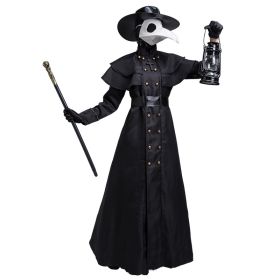 Halloween Medieval Steam Punk Plague Doctor Costume Beak Crow Long Mouth Mask (Option: Style 1-XXXL)